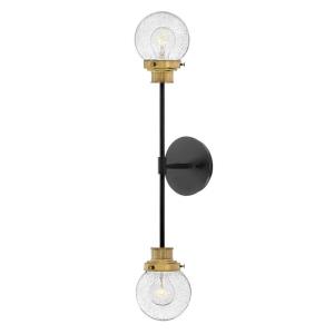 Poppy - Two Light Wall Sconce in Traditional, Mid-Century Modern Style - 5.5 Inches Wide by 28 Inches High