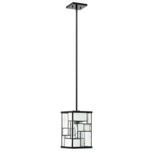 Mondrian - One Light Mini-Pendant in Craftsman Style - 7 Inches Wide by 11.5 Inches High