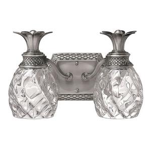 Plantation - 2 Light Bath Vanity in Traditional, Glam Style - 13 Inches Wide by 8.5 Inches High