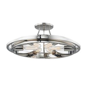 Chambers 6-Light Flush Mount - 21 Inches Wide by 8 Inches High