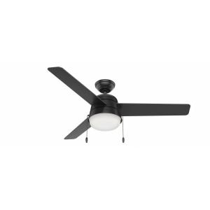 Aker-Outdoor Ceiling Fan with LED Light and Pull Chain in Rustic Style-52 Inches Wide by 14.46 Inches High