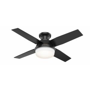 Dempsey-Low Profile Outdoor Ceiling Fan with Light Kit in Modern Style-44 Inches Wide by 12.31 Inches High