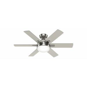 Hardaway-6 Blade Ceiling Fan with Light Kit and Handheld Remote in Casual Style-44 Inches Wide by 13.42 Inches High