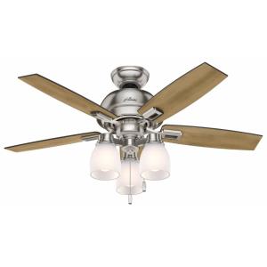 Donegan-LED Ceiling Fan with Light Kit-44 Inches Wide by 12.02 Inches High
