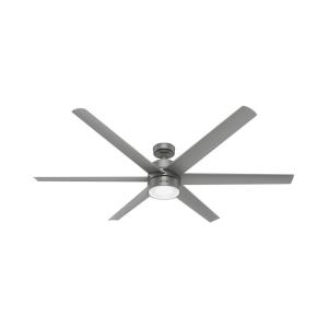 Solaria-Outdoor Ceiling Fan with LED Light and Handheld Remote in Casual Style-72 Inches Wide by 14.9 Inches High