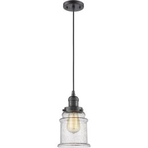 Canton-One Light Cord Mini Pendant-6.5 Inches Wide by 10 Inches High