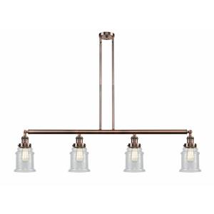 Canton-14W 4 LED Island in Industrial Style-50.63 Inches Wide by 11 Inches High