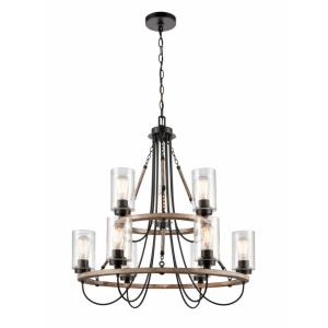 Paladin-31.5W 9 LED Chandelier in Farmhouse Style-31.5 Inches Wide by 33.25 Inches High