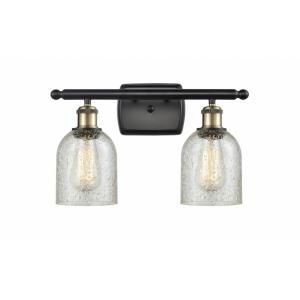 Caledonia-2 Light Bath Vanity in Industrial Style-16 Inches Wide by 12 Inches High