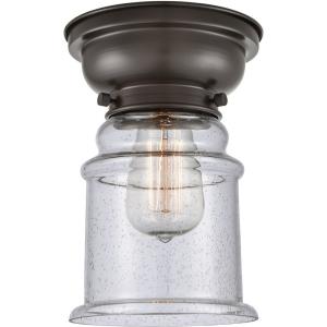 Canton-1 Light Flush Mount in Industrial Style-6.25 Inches Wide by 8.65 Inches High