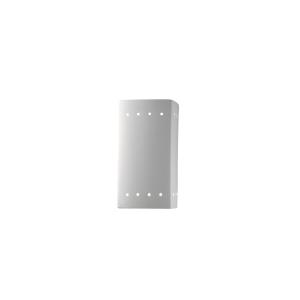 Ambiance - Small Rectangle with Perfs Closed Top Wall Sconce