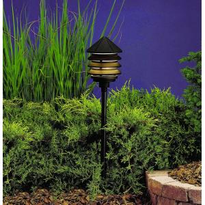 Six Groove - Line Voltage 1 light Path Lamp - 9.5 inches tall by 6 inches wide