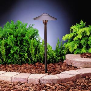 1 light Domed Path Light 21 inches tall by 8.5 inches wide