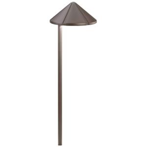 Six Groove - Low Voltage 1 light Path Lamp - with Transitional inspirations - 19.5 inches tall by 6 inches wide