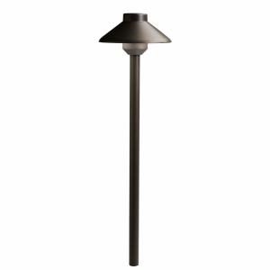 CBR - 2W 3 LED Stepped Dome Short Path Light - with Transitional inspirations - 15 inches tall by 6.25 inches wide
