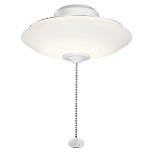 LED Low Profile Bowl Fan Light Kit - with Transitional inspirations - 4.75 inches tall by 10 inches wide
