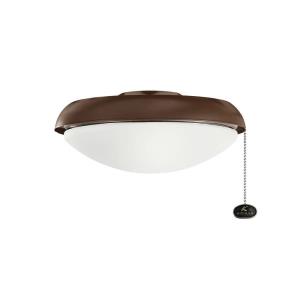 Climated Slim Profile - 9W 1 LED Ceiling Fan Light Kit - with Traditional inspirations - 4.5 inches tall by 11 inches wide