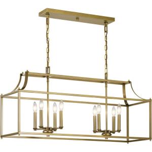 Morrigan - 8 light Linear Chandelier - with Traditional inspirations - 19 inches tall by 12.5 inches wide