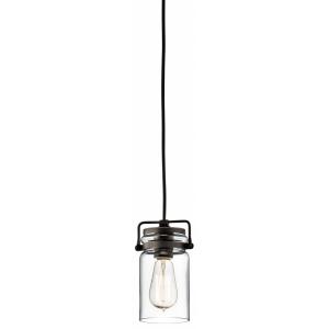 Brinley - 1 light Mini-Pendant - with Vintage Industrial inspirations - 7.75 inches tall by 4.75 inches wide