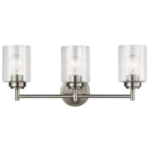 Winslow - 3 Light Bath Vanity Approved for Damp Locations - with Contemporary inspirations - 9.25 inches tall by 21.5 inches wide