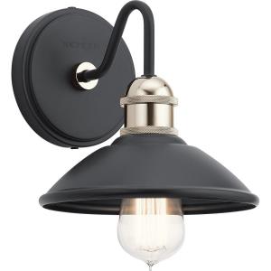 Clyde - 1 Light Wall Sconce - with Vintage Industrial inspirations - 7.25 inches tall by 7.5 inches wide