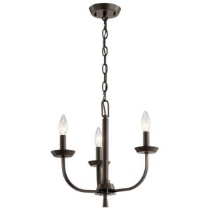 Kennewick - 3 Light Mini Chandelier - with Traditional inspirations - 14.75 inches tall by 16 inches wide