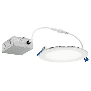 Direct to Ceiling - 1 LED Round Slim Downlight - with Utilitarian inspirations - 2 inches tall by 8 inches wide