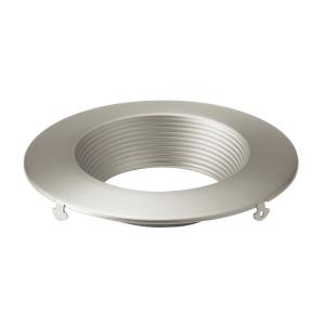 Direct to Ceiling - Round Recessed Downlight Trim - with Utilitarian inspirations - 1 inches tall by 5.25 inches wide