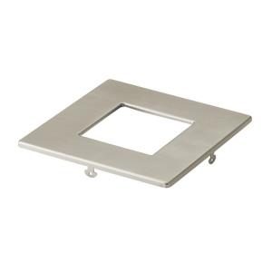 Direct to Ceiling - Square Slim Downlight Trim - with Utilitarian inspirations - 0.5 inches tall by 5 inches wide