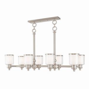 Middlebush - 8 Light Linear Chandelier in Middlebush Style - 20 Inches wide by 24.5 Inches high