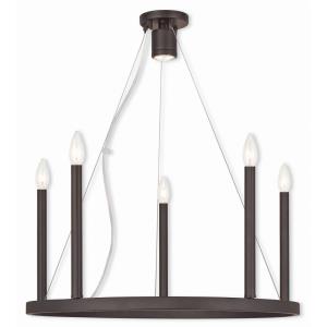 Alpine - Six Light Chandelier in Alpine Style - 24 Inches wide by 25 Inches high