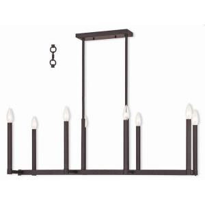 Alpine - 8 Light Linear Chandelier in Alpine Style - 14 Inches wide by 18.5 Inches high