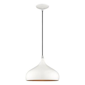 Metal Shade - 1 Light Mini Pendant in Metal Shade Style - 11.75 Inches wide by 15 Inches high