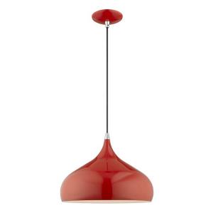 Metal Shade - 1 Light Mini Pendant in Metal Shade Style - 13.75 Inches wide by 15 Inches high