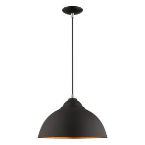 Metal Shade - 1 Light Mini Pendant in Metal Shade Style - 15.5 Inches wide by 15 Inches high