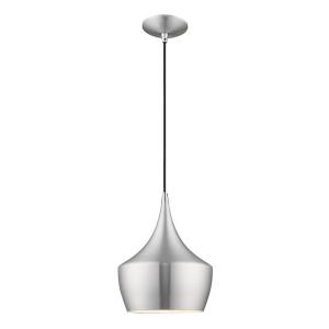 Metal Shade - 1 Light Mini Pendant in Metal Shade Style - 9.5 Inches wide by 17 Inches high