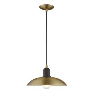 Metal Shade - 1 Light Mini Pendant in Metal Shade Style - 12.5 Inches wide by 11.25 Inches high
