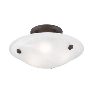 Oasis - 3 Light Flush Mount in Oasis Style - 12 Inches wide by 7 Inches high