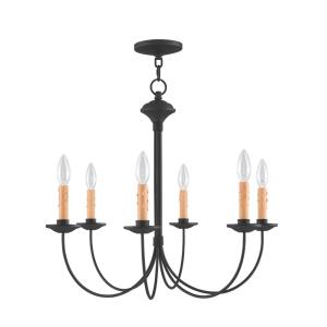 Heritage - 6 Light Chandelier in Heritage Style - 25.5 Inches wide by 22 Inches high