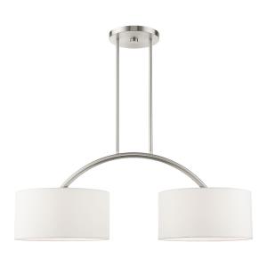 Meridian - 2 Light Linear Chandelier in Meridian Style - 14 Inches wide by 20 Inches high