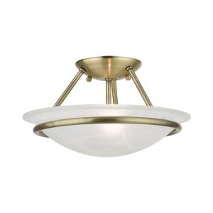 Newburgh - 2 Light Semi-Flush Mount In Transitional Style-7 Inches Tall and 12 Inches Wide