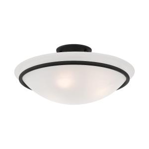 Newburgh - 3 Light Semi-Flush Mount In Transitional Style-7 Inches Tall and 16 Inches Wide