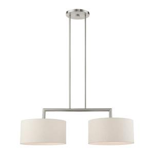 Meridian - 2 Light Linear Chandelier in Meridian Style - 14 Inches wide by 18 Inches high