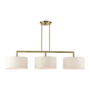 Meridian - 3 Light Linear Chandelier in Meridian Style - 14 Inches wide by 18.25 Inches high