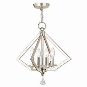 Diamond - 4 Light Chandelier in Diamond Style - 18 Inches wide by 18.5 Inches high