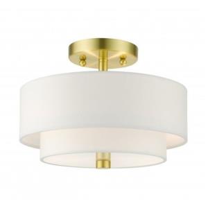 Meridian - 2 Light Semi-Flush Mount in Meridian Style - 13 Inches wide by 8.25 Inches high