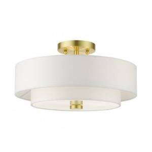 Meridian - 3 Light Semi-Flush Mount in Meridian Style - 15 Inches wide by 8.25 Inches high