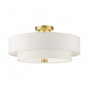 Meridian - 4 Light Semi-Flush Mount in Meridian Style - 18 Inches wide by 9 Inches high