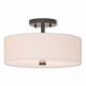 Meridian - 2 Light Semi-Flush Mount in Meridian Style - 13 Inches wide by 7.5 Inches high