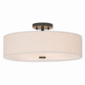 Meridian - 4 Light Semi-Flush Mount in Meridian Style - 18 Inches wide by 8.13 Inches high